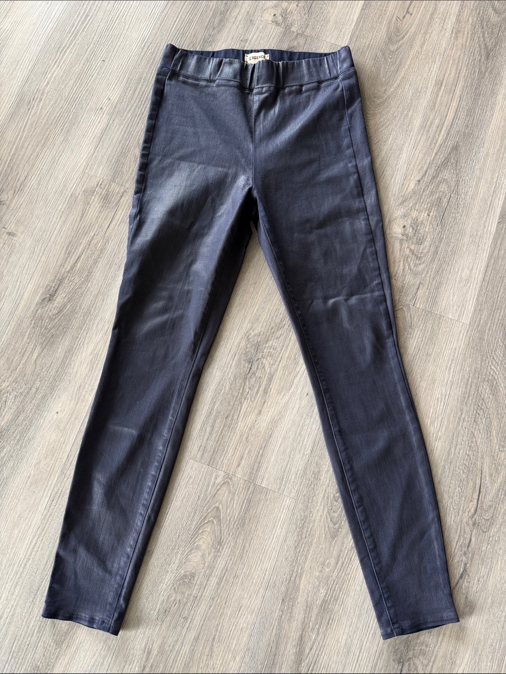 L'AGENCE Navy Stretch Waistband Pants size large